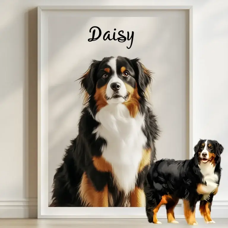 Custom Pet Portrait, Modern Pet Portrait  (only digital) photo review