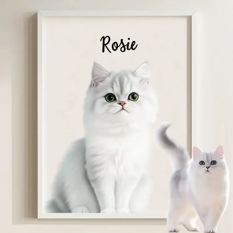 Custom Pet Portrait, Modern Pet Portrait (Framed &  Shipping) - Image 2